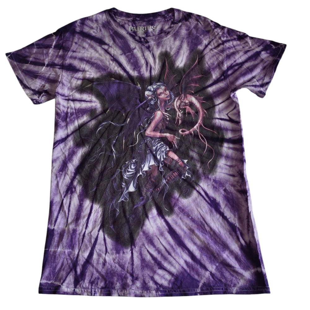 Fairies By Trick Small Purple Tie Dye Short Sleeve Tee